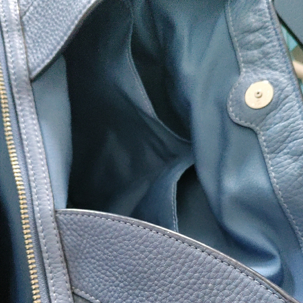 Blue Leather Women's Bag - Picture 6 of 7